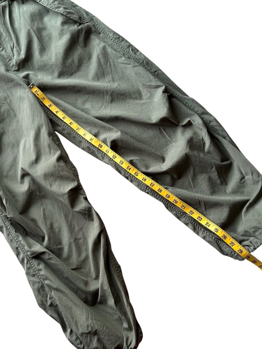 TNA Aritzia Aviator Parachute Pants - Cotton Ripstop - Olive Green- Size Small - Picture 9 of 11